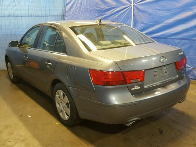 5NPET46F09H470206 - 2009 HYUNDAI SONATA GLS GRAY photo 3