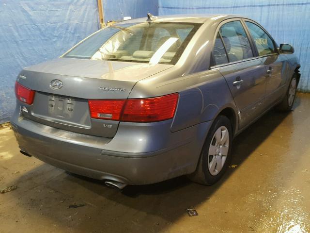 5NPET46F09H470206 - 2009 HYUNDAI SONATA GLS GRAY photo 4