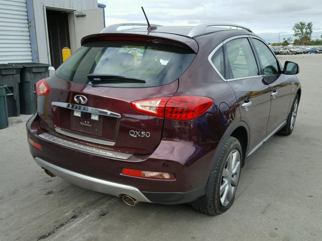 JN1BJ0RP2HM380987 - 2017 INFINITI QX50 BURGUNDY photo 4