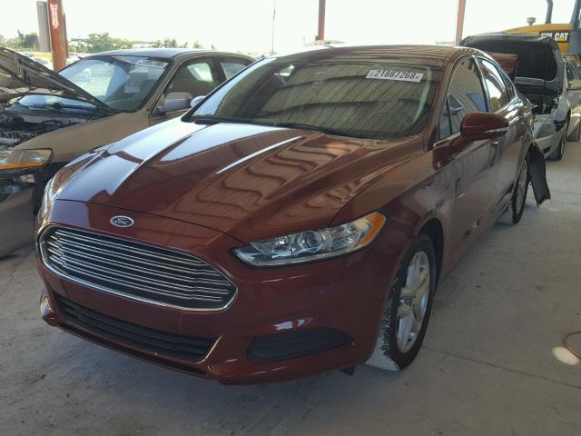 3FA6P0H78ER118950 - 2014 FORD FUSION SE RED photo 2