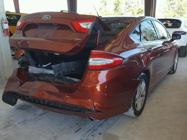 3FA6P0H78ER118950 - 2014 FORD FUSION SE RED photo 4