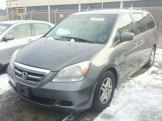 5FNRL38787B403026 - 2007 HONDA ODYSSEY EX GRAY photo 2