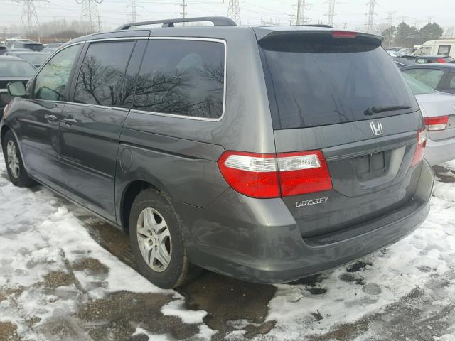 5FNRL38787B403026 - 2007 HONDA ODYSSEY EX GRAY photo 3