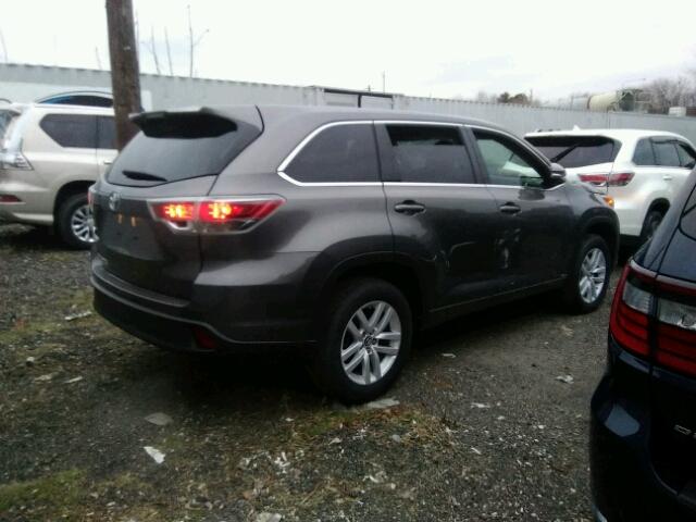 5TDZKRFH7GS185237 - 2016 TOYOTA HIGHLANDER GRAY photo 4