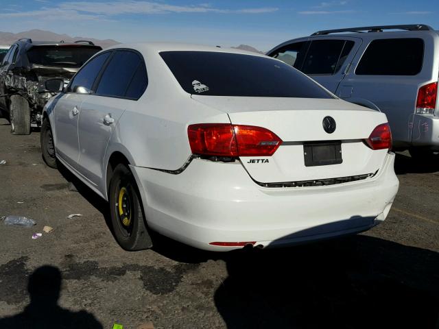 3VW2K7AJ1DM392117 - 2013 VOLKSWAGEN JETTA BASE თეთრი ფოტო 3