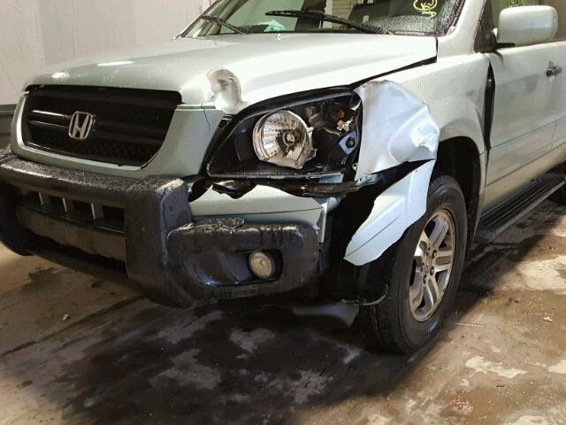 2HKYF18513H533263 - 2003 HONDA PILOT EXL SILVER photo 9