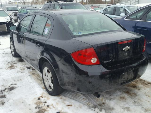 1G1AK55F277101303 - 2007 CHEVROLET COBALT LS BLACK photo 3