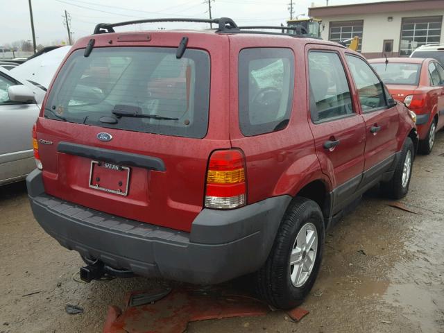 1FMYU02ZX5KB85118 - 2005 FORD ESCAPE XLS MAROON photo 4