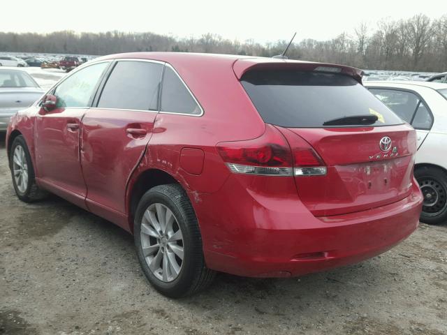 4T3BA3BB2EU057387 - 2014 TOYOTA VENZA LE BURGUNDY photo 3