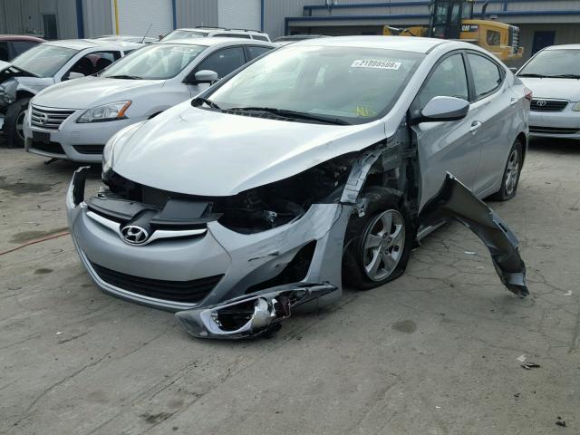 5NPDH4AE7EH481421 - 2014 HYUNDAI ELANTRA SE SILVER photo 2