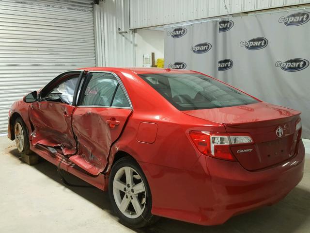 4T1BF1FK7EU864593 - 2014 TOYOTA CAMRY L RED photo 3