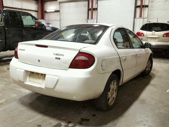 1B3ES56C85D160711 - 2005 DODGE NEON SXT WHITE photo 4