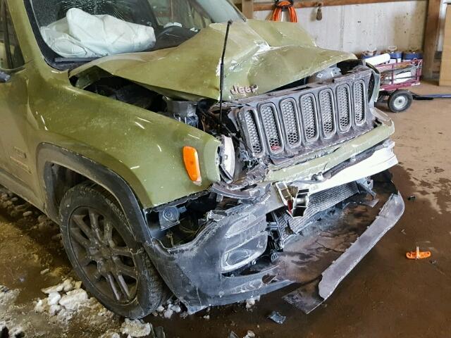 ZACCJABTXGPD92898 - 2016 JEEP RENEGADE L GREEN photo 9