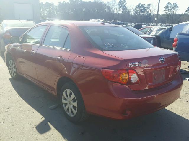 1NXBU4EE3AZ245051 - 2010 TOYOTA COROLLA BA RED photo 3