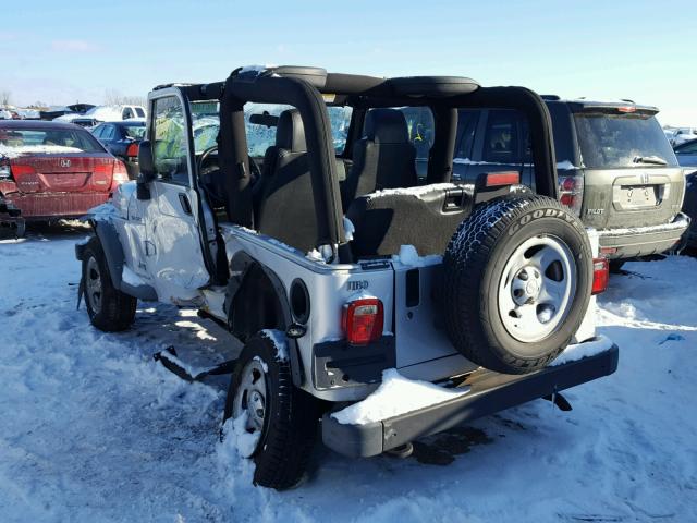 1J4FA49S13P321960 - 2003 JEEP WRANGLER / SILVER photo 3