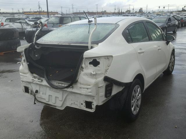 KNADM4A30C6087015 - 2012 KIA RIO LX WHITE photo 4