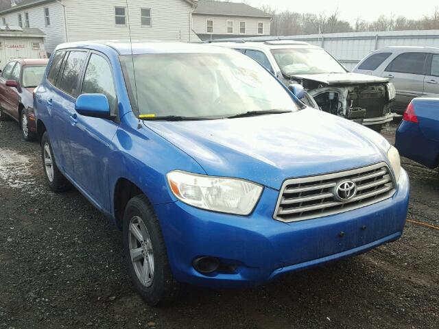 JTEES41A482072863 - 2008 TOYOTA HIGHLANDER BLUE photo 1