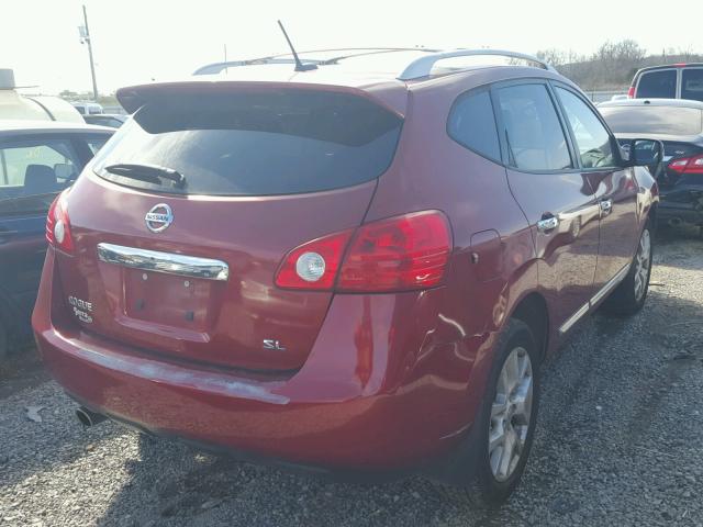 JN8AS5MT8CW272804 - 2012 NISSAN ROGUE S RED photo 4