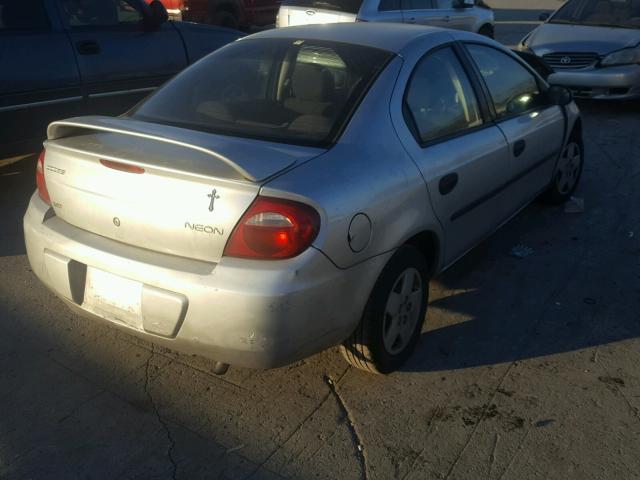 1B3ES26C84D508181 - 2004 DODGE NEON BASE SILVER photo 4