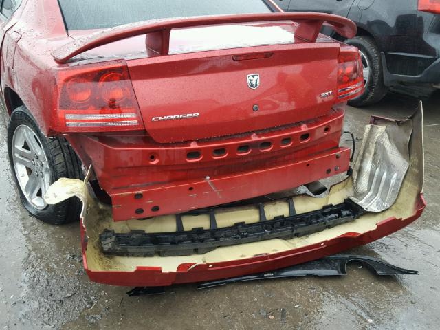 2B3KA43G57H656109 - 2007 DODGE CHARGER SE RED photo 9