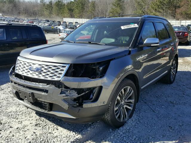 1FM5K8HT2GGC01134 - 2016 FORD EXPLORER P GRAY photo 2