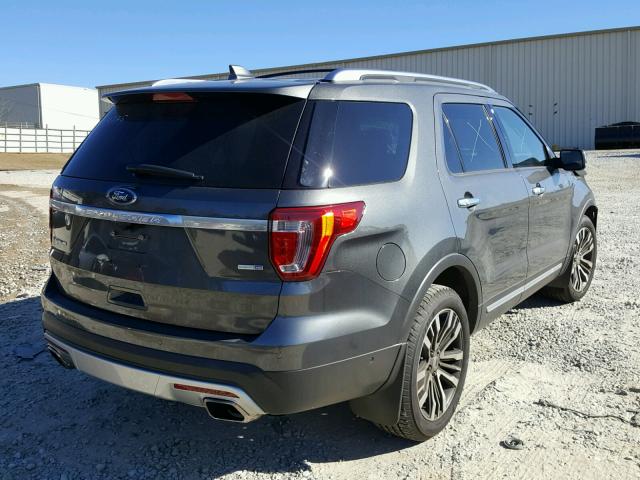 1FM5K8HT2GGC01134 - 2016 FORD EXPLORER P GRAY photo 4