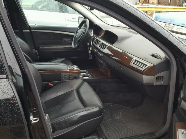 WBAHN83598DT79544 - 2008 BMW 750 LI BLACK photo 5