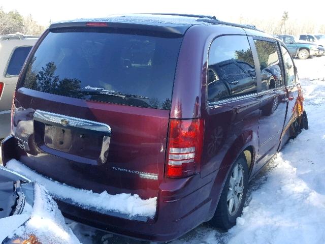 2A8HR54149R614893 - 2009 CHRYSLER TOWN & COU MAROON photo 4