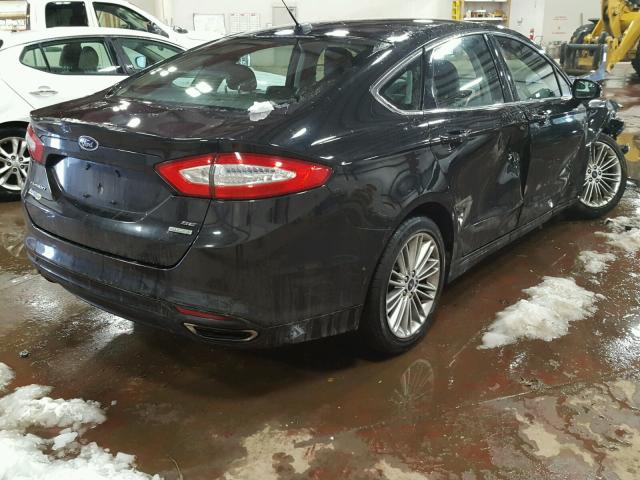 3FA6P0H90ER380656 - 2014 FORD FUSION SE BLACK photo 4