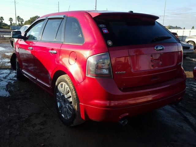 2FMDK3AC0ABA24655 - 2010 FORD EDGE SPORT RED photo 3