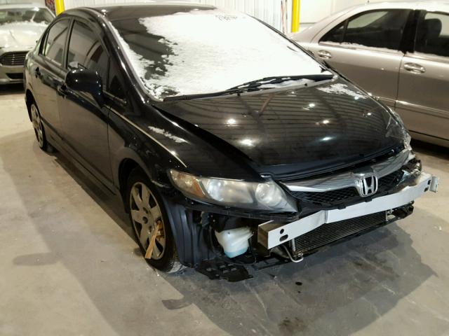 19XFA1F54AE038520 - 2010 HONDA CIVIC LX BLACK photo 1