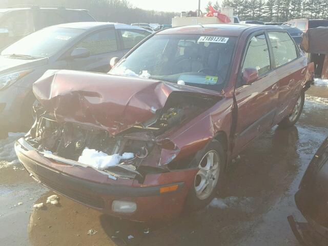 KMHDN55D02U046348 - 2002 HYUNDAI ELANTRA GL RED photo 2