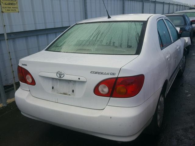 1NXBR32E53Z105697 - 2003 TOYOTA COROLLA CE WHITE photo 4