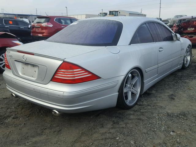 WDBPJ75J22A022034 - 2002 MERCEDES-BENZ CL 500 SILVER photo 4