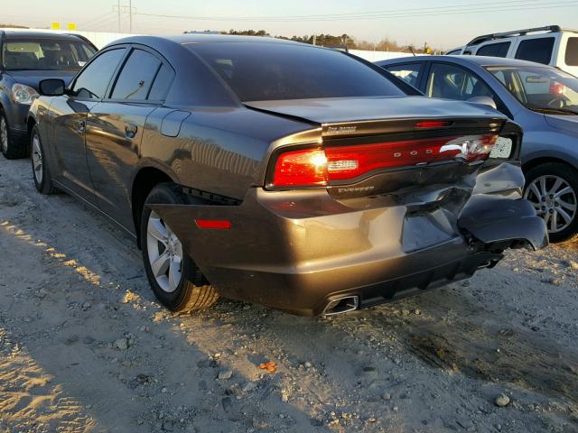 2C3CDXBG2DH624893 - 2013 DODGE CHARGER SE GRAY photo 3