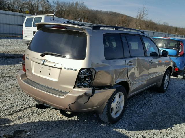 JTEDP21A250045864 - 2005 TOYOTA HIGHLANDER TAN photo 4