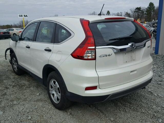 5J6RM4H33FL028748 - 2015 HONDA CR-V LX WHITE photo 3