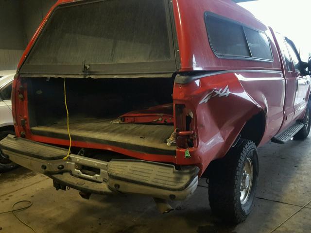 1FTSX31F12EC04322 - 2002 FORD F350 SRW S RED photo 9