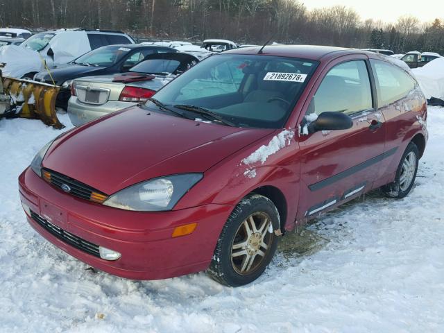 3FAFP31313R112428 - 2003 FORD FOCUS ZX3 RED photo 2