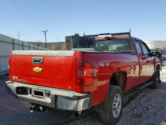1GC2KVCG4DZ415770 - 2013 CHEVROLET SILVERADO RED photo 4