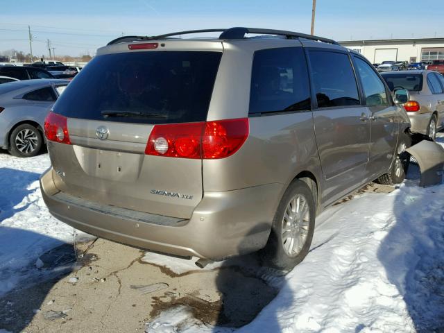 5TDZK22C87S062001 - 2007 TOYOTA SIENNA XLE BEIGE photo 4