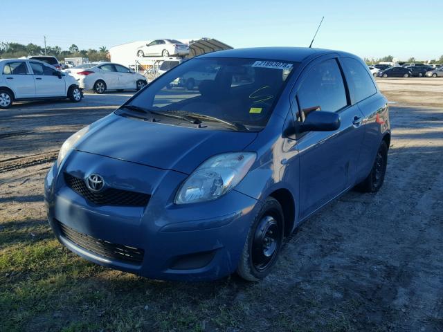 JTDJT4K34B5330045 - 2011 TOYOTA YARIS BLUE photo 2