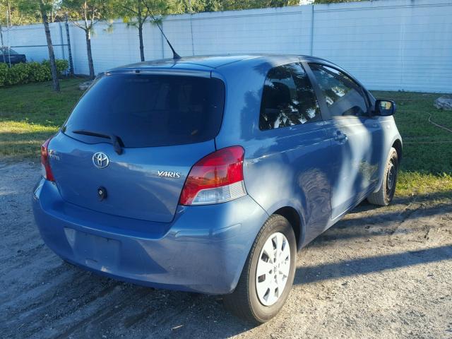 JTDJT4K34B5330045 - 2011 TOYOTA YARIS BLUE photo 4