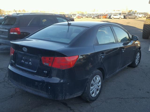 KNAFU4A25B5425657 - 2011 KIA FORTE EX BLACK photo 4