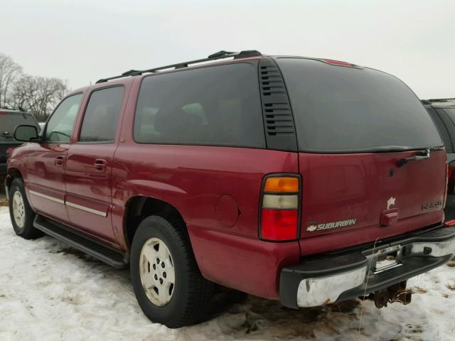 3GNFK16Z75G171919 - 2005 CHEVROLET SUBURBAN K MAROON photo 3