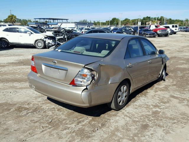 4T1BE32KX2U004249 - 2002 TOYOTA CAMRY LE GOLD photo 4