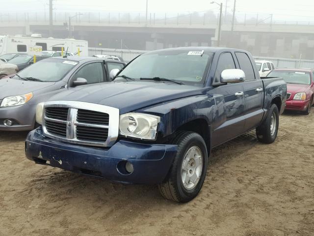 1D7HE48K46S599361 - 2006 DODGE DAKOTA QUA BLUE photo 2