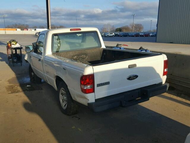 1FTYR10D87PA90260 - 2007 FORD RANGER WHITE photo 3