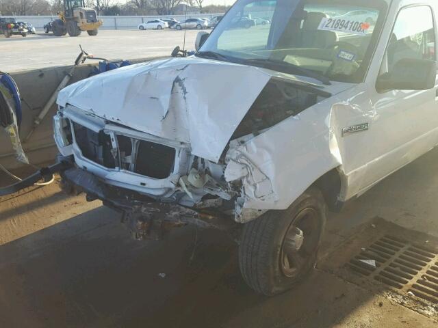 1FTYR10D87PA90260 - 2007 FORD RANGER WHITE photo 9