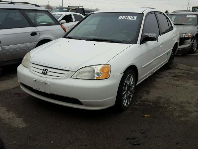 1HGEN26592L000197 - 2002 HONDA CIVIC GX WHITE photo 2